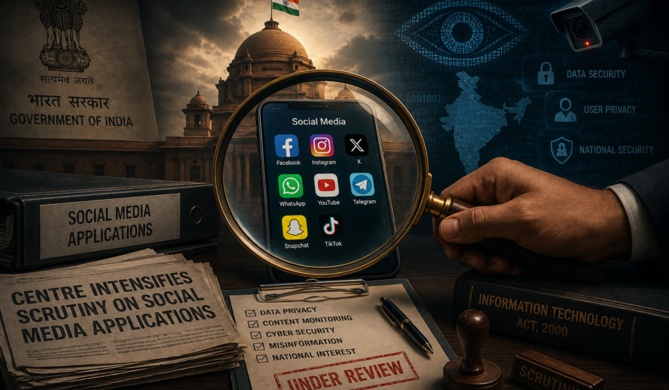 Centre Intensifies Scrutiny on Social Media Applications featured image for The Indic Journal.