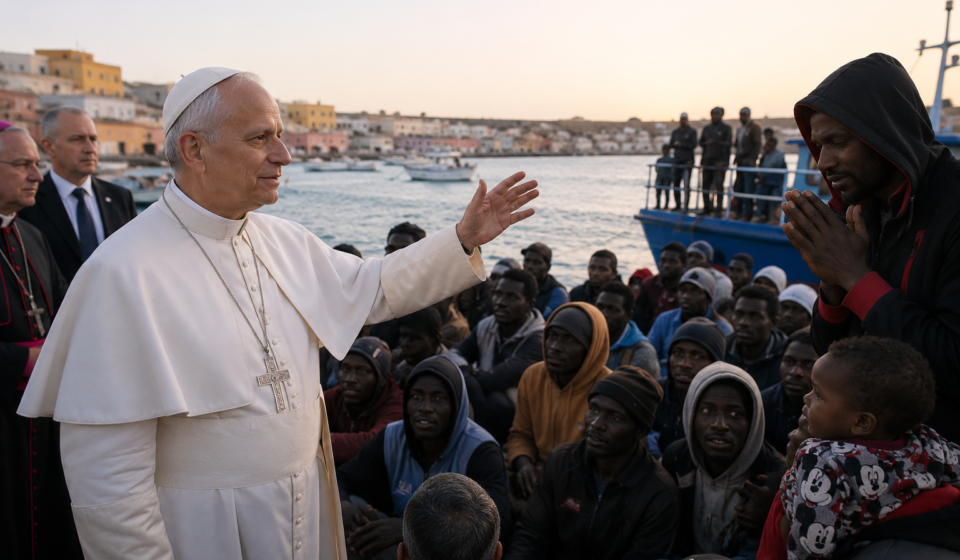 Pope Leo Urges US, Europe on Immigration from Lampedusa featured image for The Indic Journal.