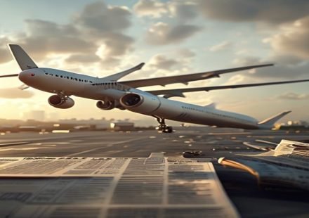 Editorial illustration: Adani Weighs Airline Launch Amid Policy Shift