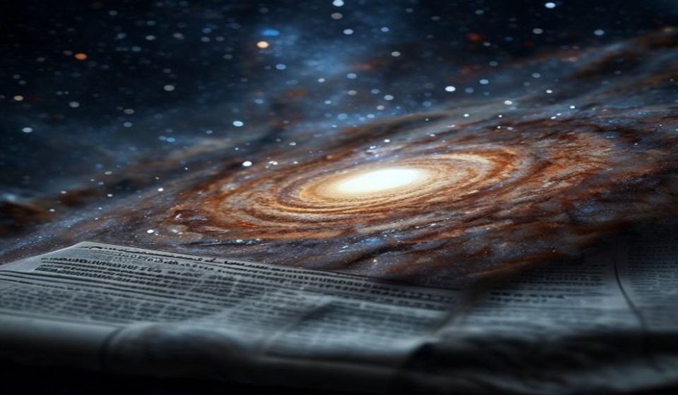 Editorial illustration: Andromeda Galaxy Enters 'Middle Age' as Star Formation Declines