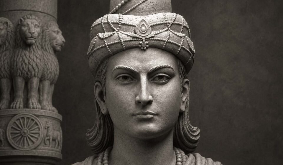 Illustration of Ashoka the Great as Mauryan emperor