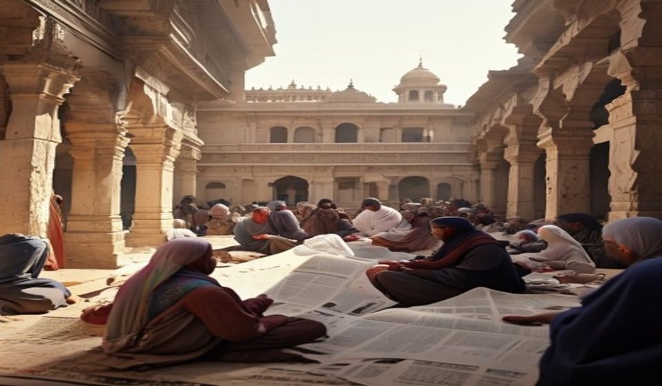 Editorial illustration: Bhojshala Namaz Dispute Reaches Supreme Court Again