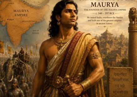 Illustration of Chandragupta Maurya founder of the Mauryan Empire