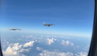 Modi Aircraft Welcomed by Fighter Jets in Indonesia