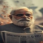 Editorial illustration: Ink Thrown at CJP Founder Dipke During Modi Resignation Protest