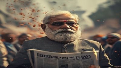 Ink Thrown at CJP Founder Dipke During Modi Resignation Protest