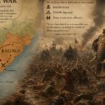 Illustration of the Kalinga War as the turning point in Emperor Ashoka life