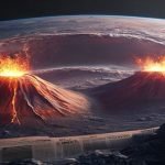 Editorial illustration: NASA Observes Barnard's Loop, a Cosmic Illusion of Twin Volcanoes