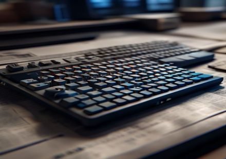 Editorial illustration: OpenAI Unveils First Hardware, a Mini Keyboard for Codex AI