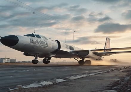 Editorial illustration: Russian 'Doomsday' Aircraft Lands in Tehran