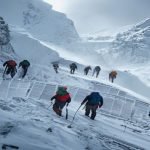 Editorial illustration: Ten Climbers Missing After Broad Peak Avalanche
