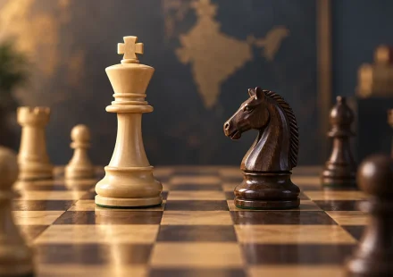 AI-generated representative illustration of chess; not an event photograph.