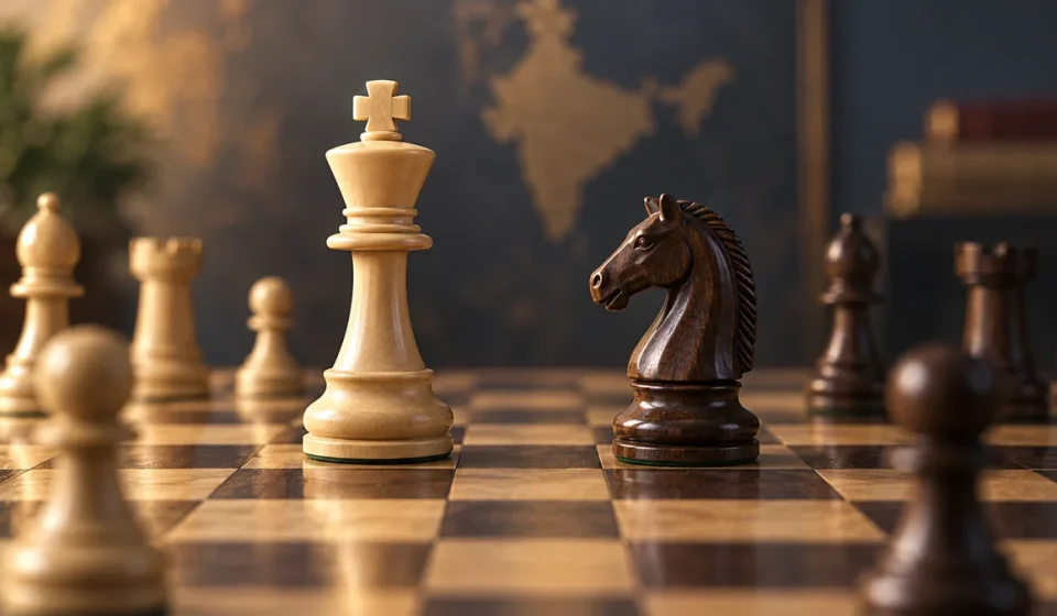 AI-generated representative illustration of chess; not an event photograph.