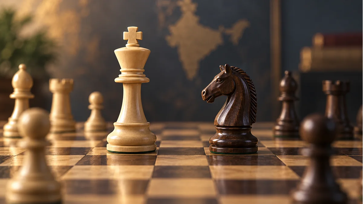 AI-generated representative illustration of chess; not an event photograph.