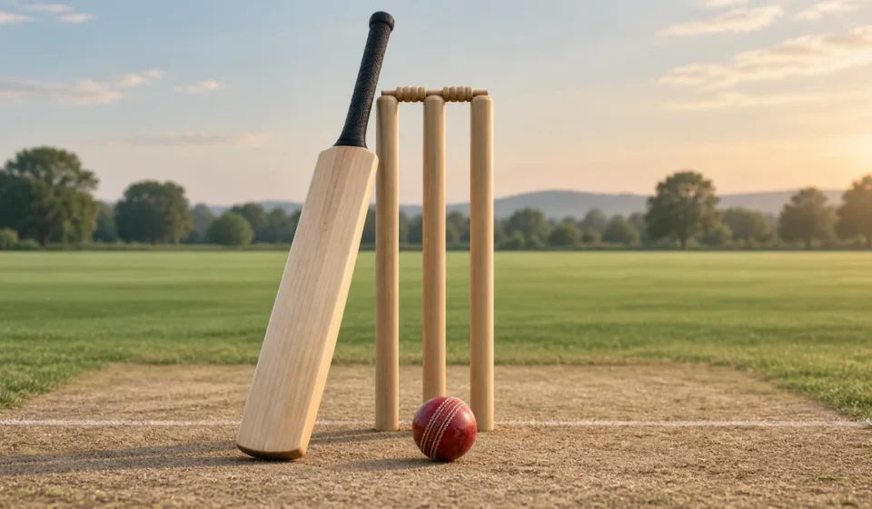 AI-generated representative illustration of cricket; not an event photograph.