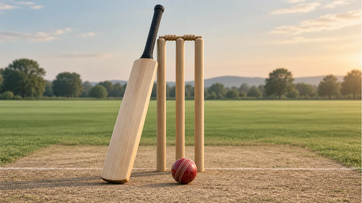AI-generated representative illustration of cricket; not an event photograph.