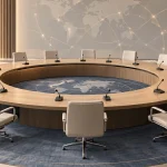 AI-generated representative illustration of diplomacy; not an event photograph.