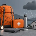 AI-generated representative illustration of disaster preparedness; not an event photograph.