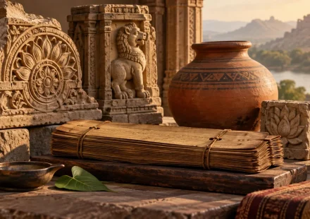 AI-generated representative illustration of heritage and archaeology; not an event photograph.