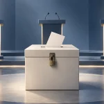 AI-generated representative illustration of politics and elections; not an event photograph.