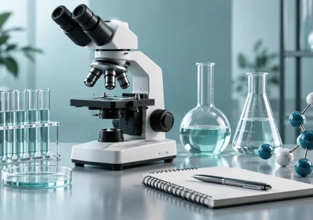 AI-generated representative illustration of science and research; not an event photograph.